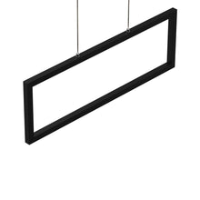 Load image into Gallery viewer, Rectangular Chandelier LED For Office Kitchen Dining Room, 33W, 3000K, 1650LM, LED Pendant Lighting with Matte Black Body Finish, Dimmable, 1 - Light - LEDMyPlace