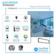 Load image into Gallery viewer, Rectangular Chandelier LED For Office Kitchen Dining Room, 33W, 3000K, 1650LM, LED Pendant Lighting with Matte Black Body Finish, Dimmable, 1 - Light - LEDMyPlace