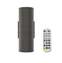 Load image into Gallery viewer, LED Outdoor Up &amp; Down Lights With Remote, RGBW, Cylinder, 18WX2, AC100-277V, IP65, ETL CE RoSH Approval, Outdoor Wall Lights