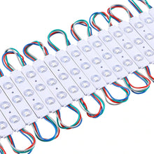 Load image into Gallery viewer, RGB LED Module Lights, 3LEDs/Mod, DC12V, 0.65W, Waterproof Decorative Light for Letter Sign Advertising Signs with Tape Adhesive Backside (40 - Pack) - LEDMyPlace