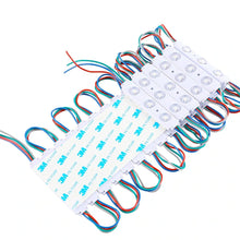 Load image into Gallery viewer, RGB LED Module Lights, 3LEDs/Mod, DC12V, 0.65W, Waterproof Decorative Light for Letter Sign Advertising Signs with Tape Adhesive Backside (40 - Pack) - LEDMyPlace