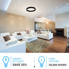 Load image into Gallery viewer, Ring Flush Mount LED Lighting Fixture, 16W/24W, 3000K, 800LM/1200LM, Close to Ceiling lights, Dimmable - LEDMyPlace