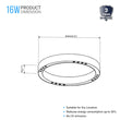 Load image into Gallery viewer, Ring Flush Mount LED Lighting Fixture, 16W/24W, 3000K, 800LM/1200LM, Close to Ceiling lights, Dimmable - LEDMyPlace