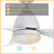 Load image into Gallery viewer, ROQUE 44 inch 3 - Blade Smart Ceiling Fan with LED Light &amp; Remote - LEDMyPlace