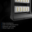 Load image into Gallery viewer, Rotatable LED Wall Pack Light 80W 5700K, 10800LM, Black, UL, DLC Premium, IP65, Adjustable Head Can be used as Up/Down Light, Outdoor Rotatable Wall Light - LEDMyPlace