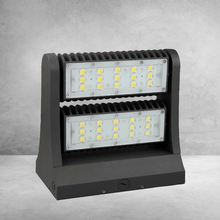 Load image into Gallery viewer, Rotatable LED Wall Pack Light 80W 5700K, 10800LM, Black, UL, DLC Premium, IP65, Adjustable Head Can be used as Up/Down Light, Outdoor Rotatable Wall Light - LEDMyPlace