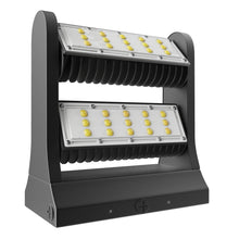 Load image into Gallery viewer, Rotatable LED Wall Pack Light 80W 5700K, 10800LM, Black, UL, DLC Premium, IP65, Adjustable Head Can be used as Up/Down Light, Outdoor Rotatable Wall Light - LEDMyPlace