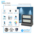 Load image into Gallery viewer, Rotatable LED Wall Pack Light 80W 5700K, 10800LM, Black, UL, DLC Premium, IP65, Adjustable Head Can be used as Up/Down Light, Outdoor Rotatable Wall Light - LEDMyPlace