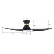 Load image into Gallery viewer, RYATT 45 inch 3 - Blade Flush Mount Smart Ceiling Fan with LED Light &amp; Remote - LEDMyPlace