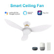 Load image into Gallery viewer, RYATT 45 inch 3 - Blade Flush Mount Smart Ceiling Fan with LED Light &amp; Remote - LEDMyPlace