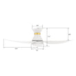 Load image into Gallery viewer, RYATT 45 inch 3 - Blade Flush Mount Smart Ceiling Fan with Remote &amp; LED Light - LEDMyPlace