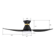 Load image into Gallery viewer, RYATT 45 inch 3 - Blade Flush Mount Smart Ceiling Fan with Remote &amp; LED Light - LEDMyPlace