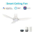Load image into Gallery viewer, RYNA 36 inch 3 - Blade Flush Mount Smart Ceiling Fan with LED Light &amp; Remote - LEDMyPlace