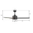 Load image into Gallery viewer, SANTANA 52 inch 3 - Blade Ceiling Fan with LED Light &amp; Remote - LEDMyPlace