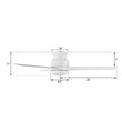 Load image into Gallery viewer, Santana 52 inch 3 blade flush mount ceiling fan with wall control white birchwood reversible blades - LEDMyPlace