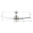Load image into Gallery viewer, SANTANA 52 inch 4 - Blade Ceiling Fan with LED Light &amp; Wall Control - LEDMyPlace