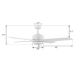 Load image into Gallery viewer, SANTANA 52 inch 4 - Blade Ceiling Fan with LED Light &amp; Wall Control - LEDMyPlace