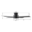 Load image into Gallery viewer, SANTANA 52 inch 4 - Blade Flush Mount Ceiling Fan with LED Light &amp; Remote - LEDMyPlace