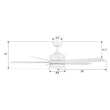 Load image into Gallery viewer, SANTANA 52 inch 5 - Blade Ceiling Fan with LED Light &amp; Remote - LEDMyPlace