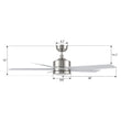 Load image into Gallery viewer, SANTANA 52 inch 5 - Blade Ceiling Fan with LED Light &amp; Remote - LEDMyPlace