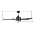Load image into Gallery viewer, SANTANA 52 inch 5 - Blade Ceiling Fan with LED Light &amp; Remote - LEDMyPlace