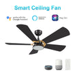 Load image into Gallery viewer, SAVILI 52 inch 5 - Blade Smart Ceiling Fan with LED Light &amp; Remote Control - LEDMyPlace