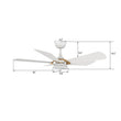 Load image into Gallery viewer, SAVILI 52 inch 5 - Blade Smart Ceiling Fan with LED Light &amp; Remote Control - LEDMyPlace