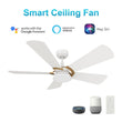 Load image into Gallery viewer, SAVILI 52 inch 5 - Blade Smart Ceiling Fan with LED Light &amp; Remote Control - LEDMyPlace