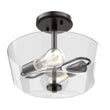 Load image into Gallery viewer, Semi Flush Mount Ceiling Lights, 2 - Lights E26 Base, Round, UL Listed for Damp Location, 3 Years Warranty - LEDMyPlace