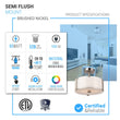 Load image into Gallery viewer, Semi Flush Mount Ceiling Lights, Drum Shape, Brushed Nickel Finish and Frosted Glass Shade, E26 Base, UL Listed - Damp Location - LEDMyPlace