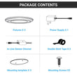 Load image into Gallery viewer, Slim LED Puck Light, 3 - Piece Kit With 12V Adaptor &amp; Wave Sensor Dimming , 3x3.5Watts, 3x200Lumens, ETL Listed, CCT Changeable (3000K/4000K/5000K), Hand Wave Sensor, White - LEDMyPlace