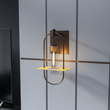 Load image into Gallery viewer, Smyth Indoor Wall Sconce, E26 Socket 1X60W, Clear Glass, Bronze, 22 1/4" H x 12 1/2" W, Extends 7 1/2" from the wall - LEDMyPlace