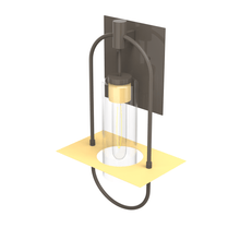 Load image into Gallery viewer, Smyth Indoor Wall Sconce, E26 Socket 1X60W, Clear Glass, Bronze, 22 1/4" H x 12 1/2" W, Extends 7 1/2" from the wall - LEDMyPlace
