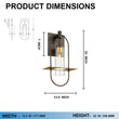Load image into Gallery viewer, Smyth Indoor Wall Sconce, E26 Socket 1X60W, Clear Glass, Bronze, 22" H x 12.5" W, Extends 7" from the wall - LEDMyPlace