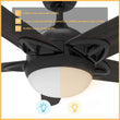 Load image into Gallery viewer, Solasta 52 Inch 5 - Blade Best Smart Ceiling Fan With Led Light Kit &amp; Remote - Black/Dark Wood - LEDMyPlace