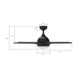 Load image into Gallery viewer, Solasta 52 Inch 5 - Blade Best Smart Ceiling Fan With Led Light Kit &amp; Remote - Black/Dark Wood - LEDMyPlace