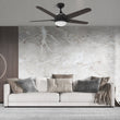 Load image into Gallery viewer, Solasta 52 Inch 5 - Blade Best Smart Ceiling Fan With Led Light Kit &amp; Remote - Black/Dark Wood - LEDMyPlace