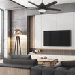 Load image into Gallery viewer, Solasta 52 Inch 5 - Blade Best Smart Ceiling Fan With Led Light Kit &amp; Remote - Black/Dark Wood - LEDMyPlace