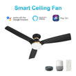 Load image into Gallery viewer, SPEZIA 52 inch 3 - Blade Flush Mount Best Smart Ceiling Fan with LED Light &amp; Remote - LEDMyPlace