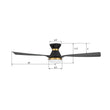 Load image into Gallery viewer, SPEZIA 52 inch 3 - Blade Flush Mount Best Smart Ceiling Fan with LED Light &amp; Remote - LEDMyPlace