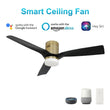 Load image into Gallery viewer, SPEZIA 52 inch 3 - Blade Flush Mount Smart Ceiling Fan with LED Light &amp; Remote - LEDMyPlace