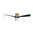 Load image into Gallery viewer, SPEZIA 52 inch 3 - Blade Flush Mount Smart Ceiling Fan with LED Light &amp; Remote - LEDMyPlace