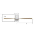 Load image into Gallery viewer, SPEZIA 52 inch 3 - Blade Flush Mount Smart Ceiling Fan with Remote &amp; LED Light - LEDMyPlace