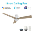 Load image into Gallery viewer, SPEZIA 52 inch 3 - Blade Flush Mount Smart Ceiling Fan with Remote &amp; LED Light - LEDMyPlace
