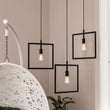 Load image into Gallery viewer, Square Shape Matte Black Pendant Light Fixture, E26 Base, UL Listed for Dry Location - LEDMyPlace