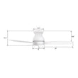 Load image into Gallery viewer, STANLEY 48 inch 3 - Blade Flush Mount No Light Ceiling Fan with Remote - LEDMyPlace