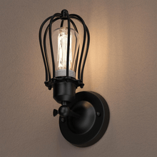 Load image into Gallery viewer, Steel Birdcage Wall Sconce Lighting Fixtures, Matte Black Finish, E26 Base, UL Listed, 3 Years Warranty - LEDMyPlace