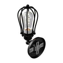 Load image into Gallery viewer, Steel Birdcage Wall Sconce Lighting Fixtures, Matte Black Finish, E26 Base, UL Listed, 3 Years Warranty - LEDMyPlace
