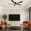 Load image into Gallery viewer, STOCKTON 52 inch 5 - Blade Flush Mount Smart Ceiling Fan with LED Light &amp; Remote - LEDMyPlace