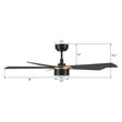 Load image into Gallery viewer, STOCKTON 52 inch 5 - Blade Smart Ceiling Fan with LED Light &amp; Remote - LEDMyPlace